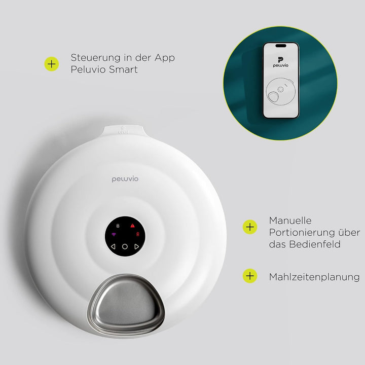 Nube Futterautomat Katze Nassfutter, Mit Kuehlung, Wi-Fi Smart App Und Manuelle Steuerung, 6 Kammern