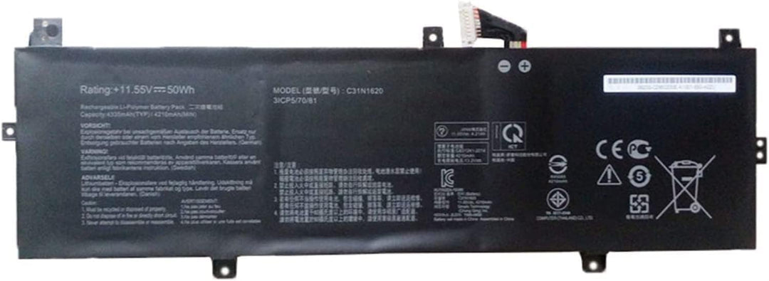 C31N1620 31CP5/70/81 Laptop-Akku Kompatibel mit Asus ZenBooK UX430 UX430UQ UX430UQ-GV015T PRO PU404