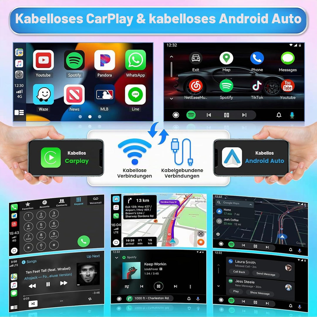 [2G+64G] Hikity Autoradio Navi Für VW Golf 5 Golf 6 T5 Touran EOS Polo Passat Sharan Android Wireles