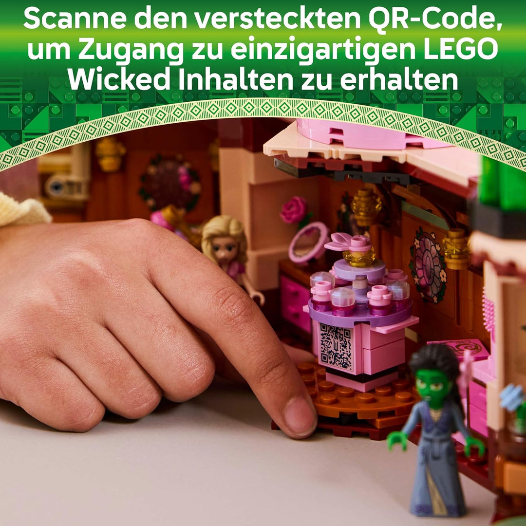 LEGO Wicked - Glindas & Elphabas Schlafsaal - Spielzeug mit 2 Minifiguren und Zubehör, darunter Zaub