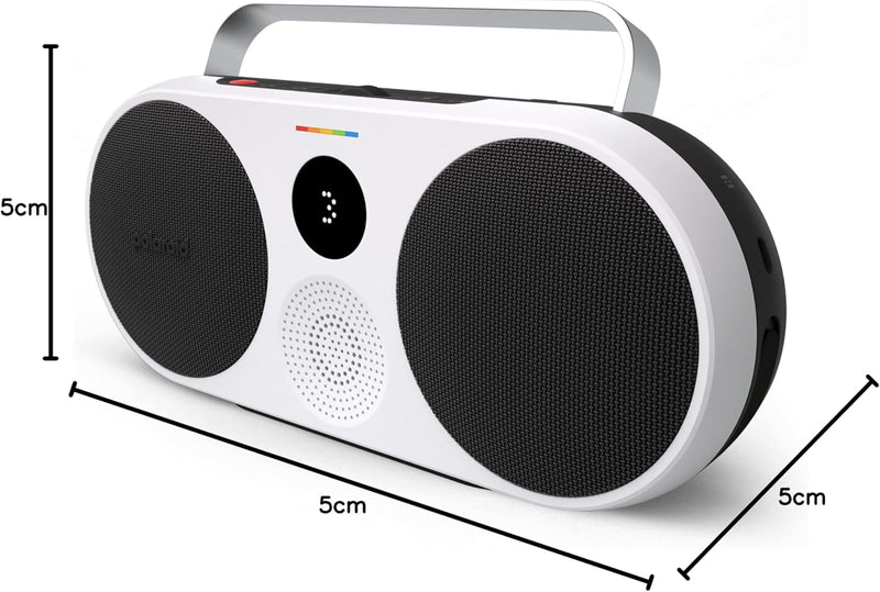 Polaroid P3 Music Player (Black) - Retro-Futuristic Boombox Wireless Bluetooth Speaker Rechargeable