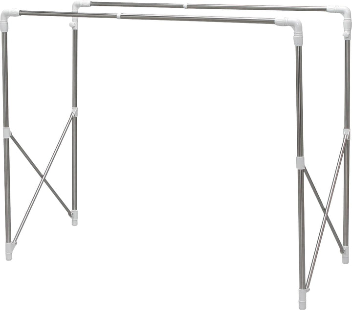Iris Ohyama, Kleiderständer, 2 Regale, bis zu 20 kg Fassungsvermögen, verstellbar 97/150 x 66 x 122/