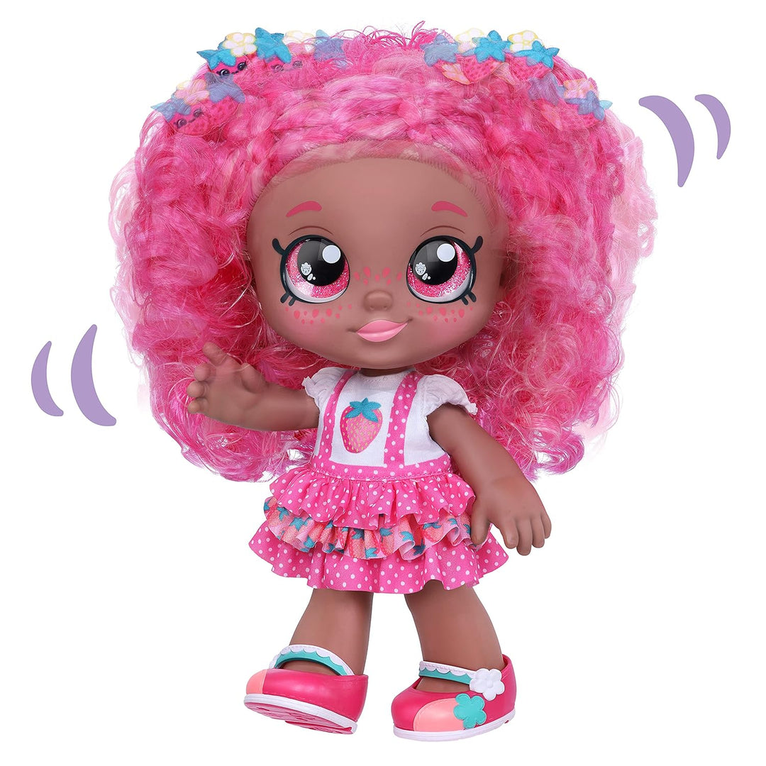 Kindi Kids Berri D'Lish Strawberry Blossom Scented Big Sister Official 10 Inch Toddler Doll with Bob