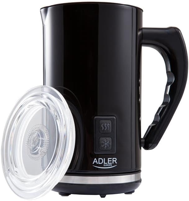 Adler, Schwarz, Einheitsgrösse Milchaufschäumer mit Feat-Funktion und 500W Leistung AD 4478