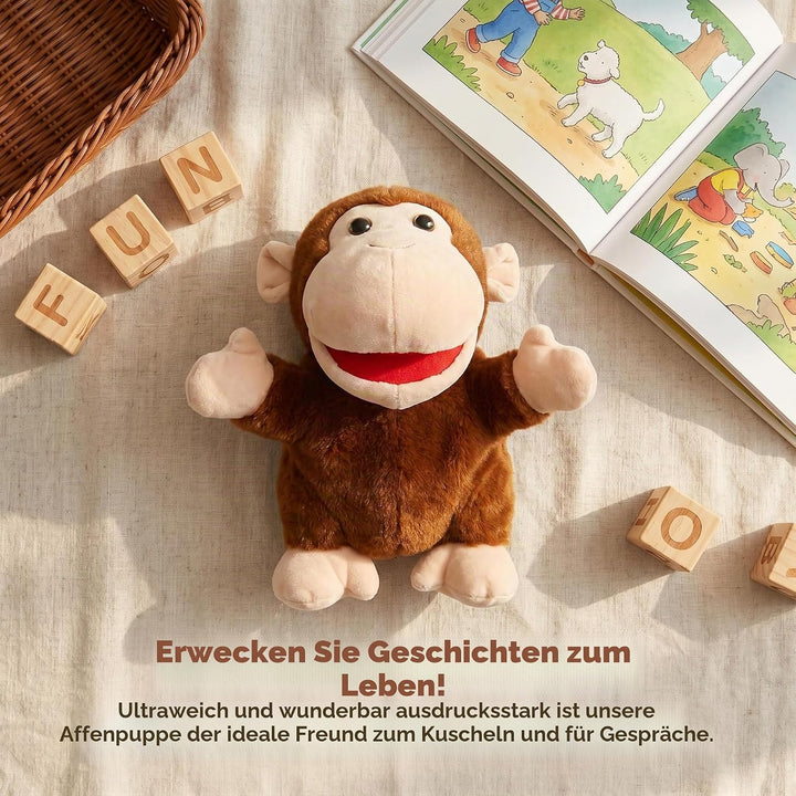 2026 Tierhandpuppen für Kinder,Kleinkind enthält Wolf,Tiger,Löwe,AFFE und bewegliche offene Münder,p