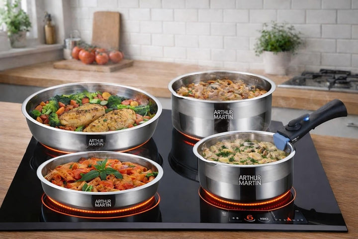 Arthur Martin-Akku Küchen-Set, 15-teilig, grau Standard (15-piece set), Standard (15-piece set)