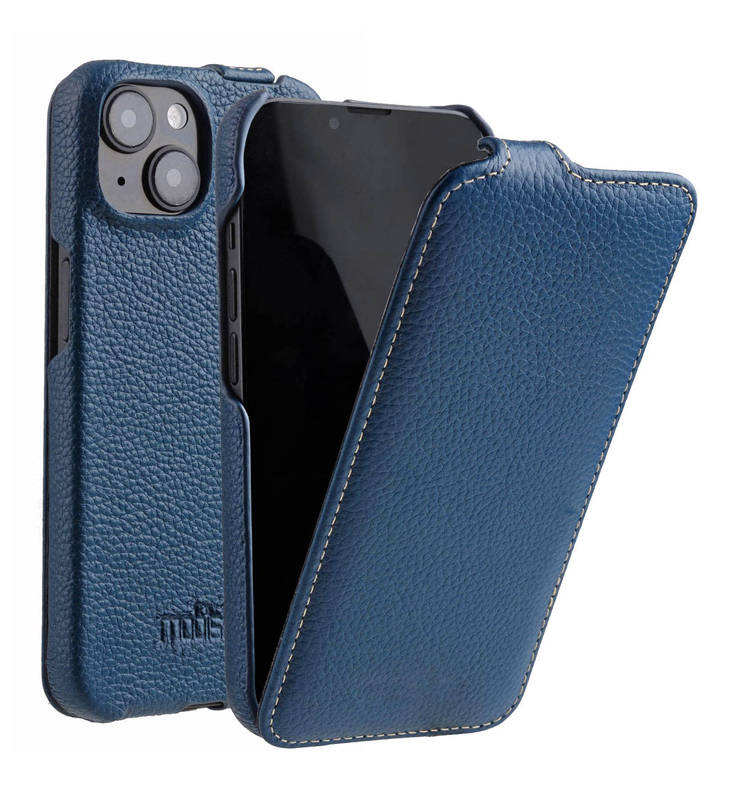 Mobiskin Hülle passend für Apple iPhone 14 Plus (6,7 Zoll), Handyhülle mit beschichtetem Leder, Case