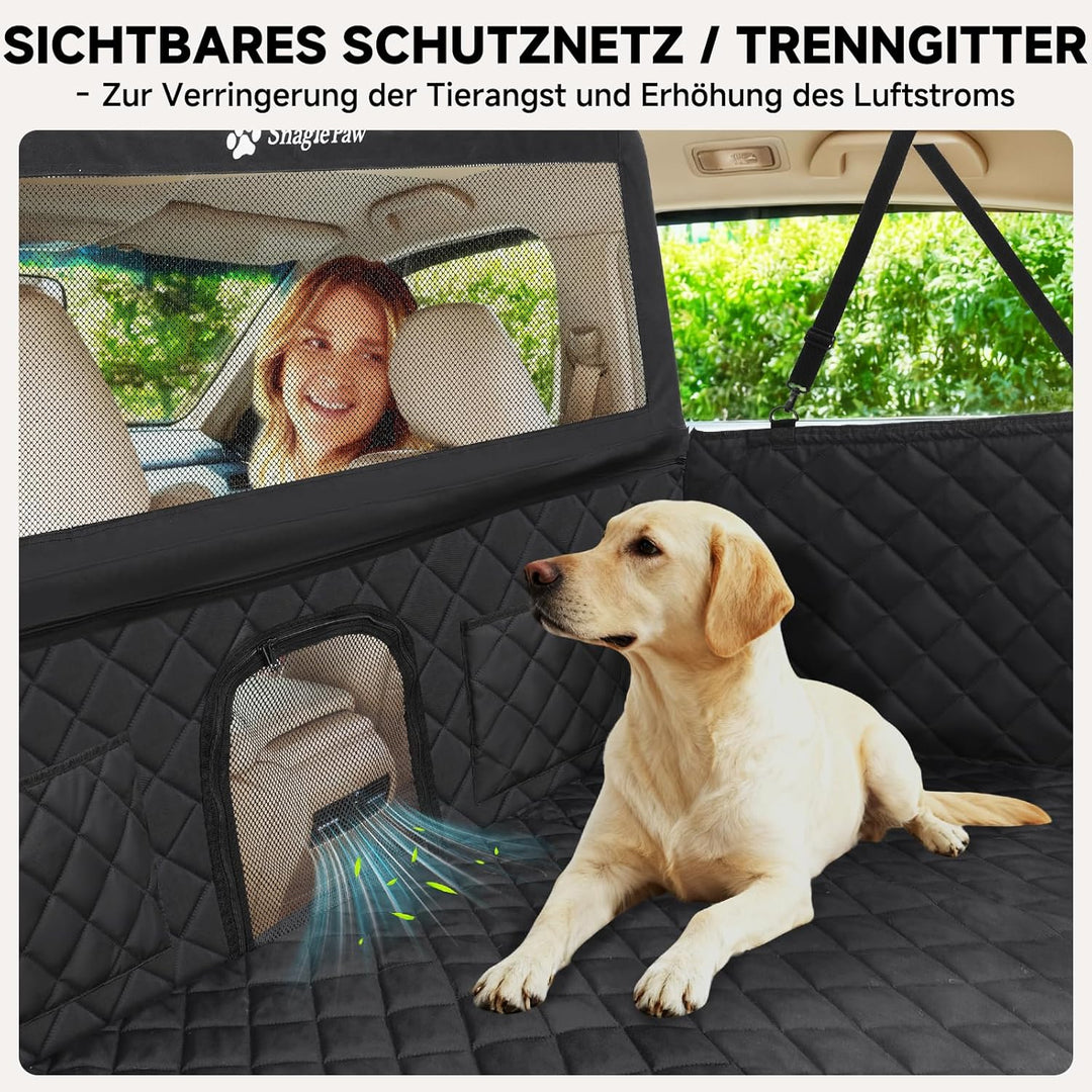 Snagle Paw Hundedecke Auto Rückbank,79cm Hohe Hundedecken für Rücksitze mit Sichtfenster-Mesh,Wasser