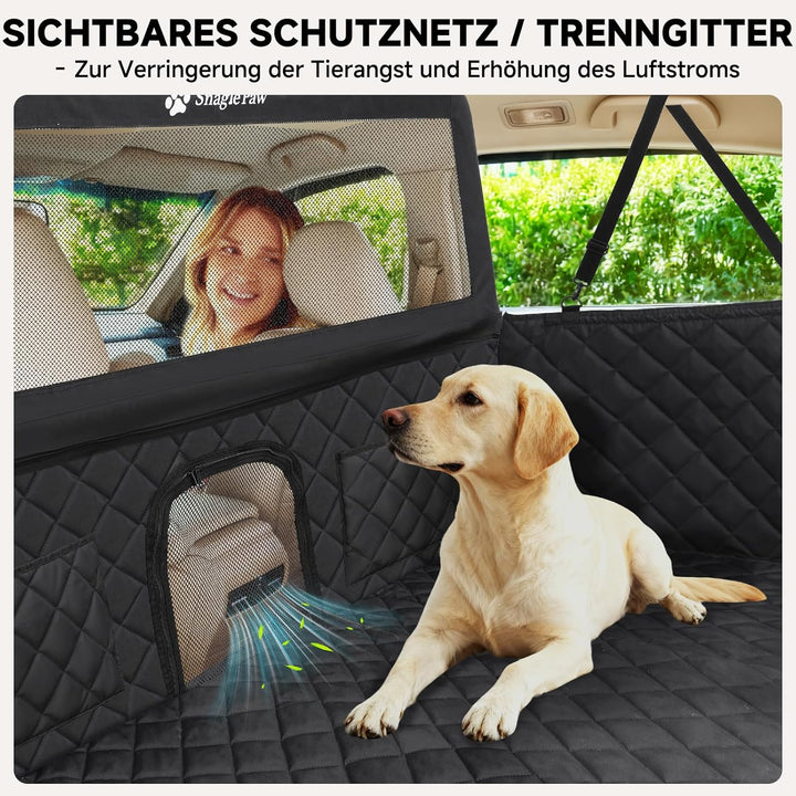 Snagle Paw Hundedecke Auto Rückbank,79cm Hohe Hundedecken für Rücksitze mit Sichtfenster-Mesh,Wasser