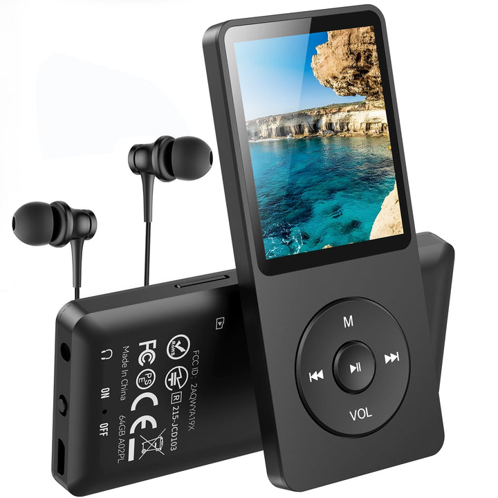 AGPTEK 64 GB Klassischer MP3 Player, 70 Stunden Akkulaufzeit tragbare HiFi Musik Player mit Kopfhöre