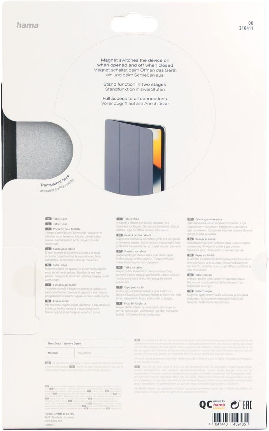 Hama Hülle für iPad Air 4. Generation 2020 / 5. Generation 2022 10,9 Zoll (aufklappbares Case für Ap