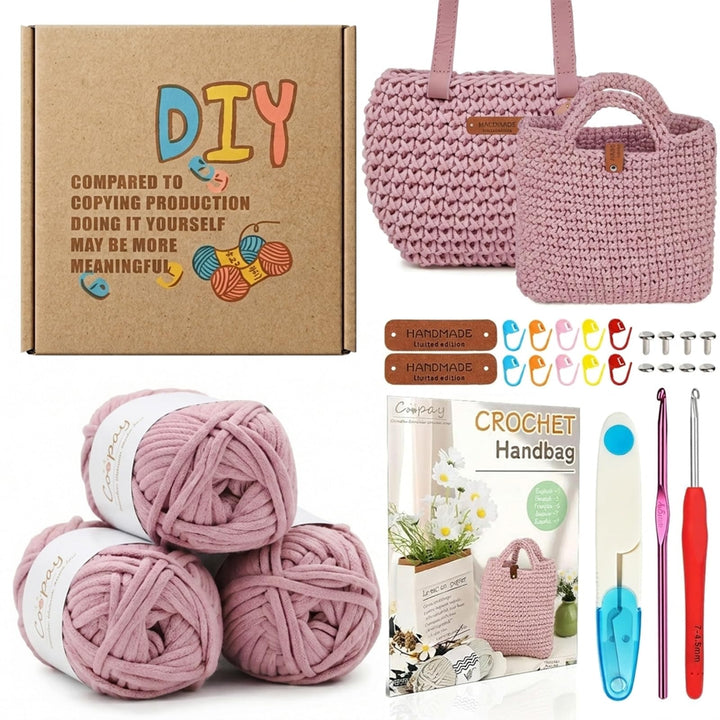 CEWROM Häkelset Für Anfänger - Strandtasche Damen, Häkel Set für Anfänger Erwachsene, Häkelnadel, Ta