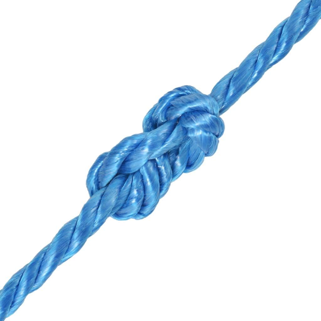 vidaXL Polypropylenseil 10mm 100m Blau Flechtleine Tauwerk Seil Kunststoffseil 100 m/10 mm Blau, 100