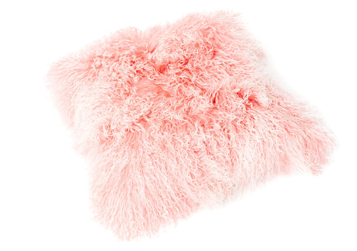 Reissner Lammfelle Tibet Lammfell Kissenbezug langflorig 30x30cm JYB02 rosa/weiss (Tops) Jyb02 Rosa