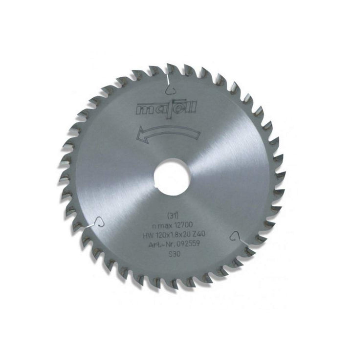 Sägeblatt-HM, 120 x 1,2/1,8 x 20 mm, Z 40, FZ/TR