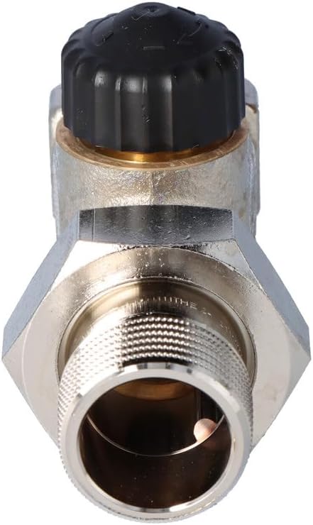 TA Heimeier Thermostat-Ventilunterteil Standard Durchgangsform, Rotguss vernickelt 1 Zoll, 2202-04.0