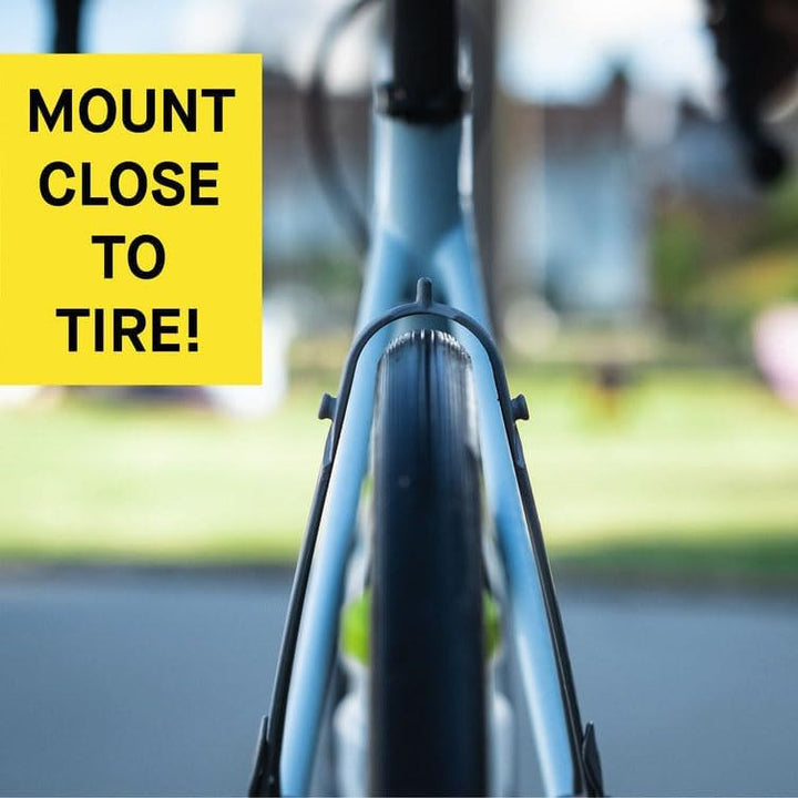 Ass Savers Win Wing 2 Road – Blaue Punkte, Hinterradschutzblech für Gravel-Bikes mit schwarzem Querl