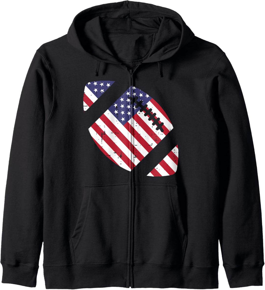 American Football US-Flagge Vintage 4. Juli patriotisch Kapuzenjacke