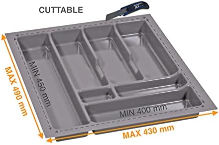 Alusfera Besteckkasten für Schubladen 50cm - Besteckeinsatz - Praktisch Schubladen Ordnungssystem -