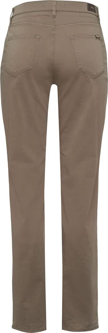 BRAX Damen Style Carola Five-Pocket Wertigem Baumwollsatin Hose, Khaki