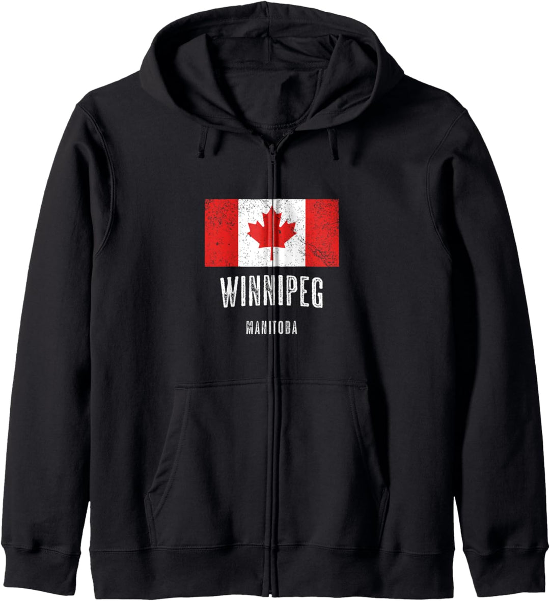 Stadt von WINNIPEG - KANADA | Kanadische Flagge Souvenir - Kapuzenjacke