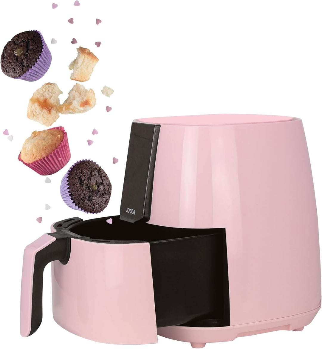 Jocca Heissluftfritteuse Sweet Line, 3,8L Fritteuse, 1450W, 8 Programme, LED Touchscreen, Timer, Ros