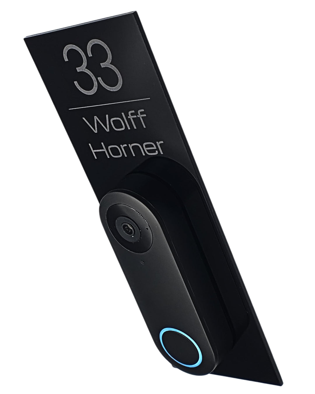 Klingelschild für Reolink Video Doorbell PoE/WiFi D340W D340P |Schwarz oder Anthrazit | Hausnummer,