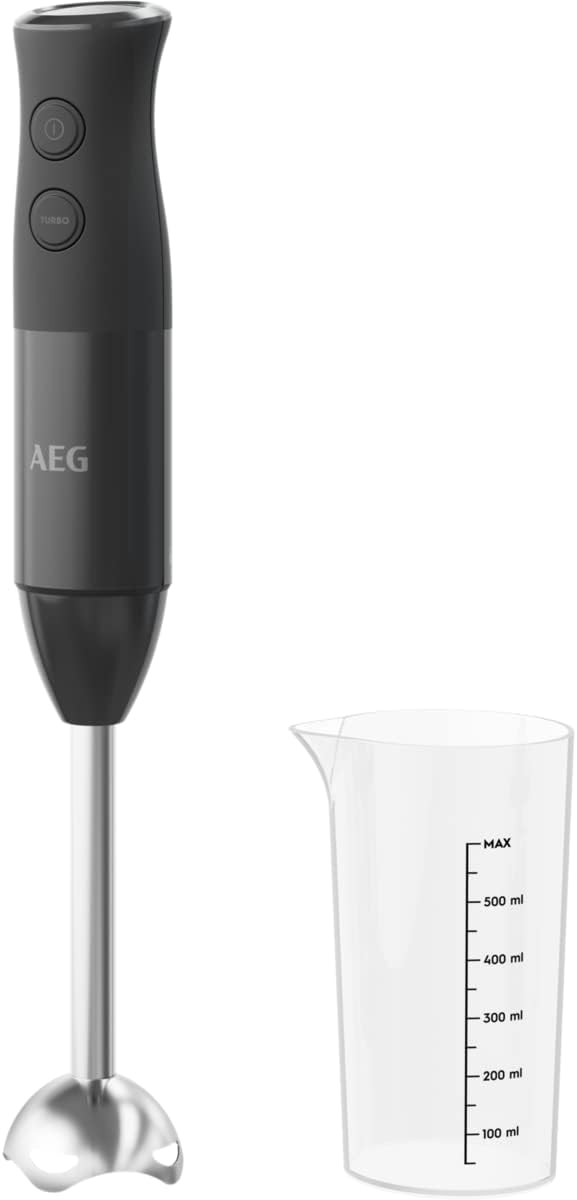 AEG HB4-1-4GG Stabmixer / 2 Edelstahl-Klingen / inkl. Smoothie-Becher / BPA-frei / 2 Geschwindigkeit