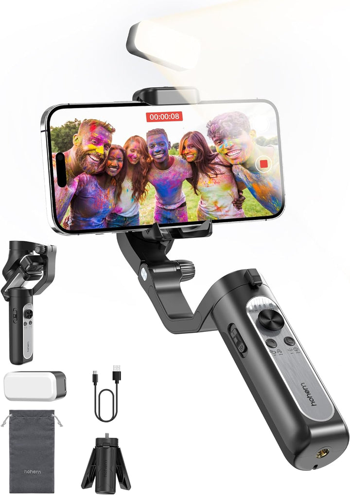 hohem iSteady XE Kit Gimbal für Smartphone, 3-Achsen Stabilisator für iPhone & Android mit Magnetisc