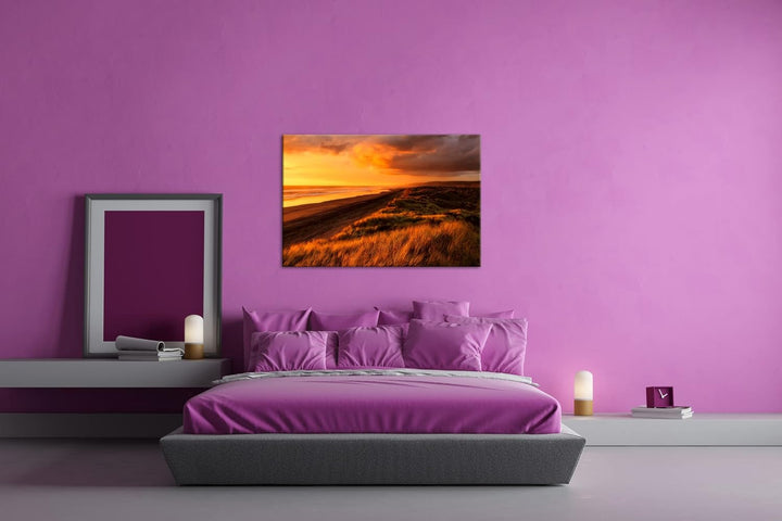 deyoli Neuseeland Küste Format: 100x70 als Leinwandbild, Motiv fertig gerahmt auf Echtholzrahmen, Ho