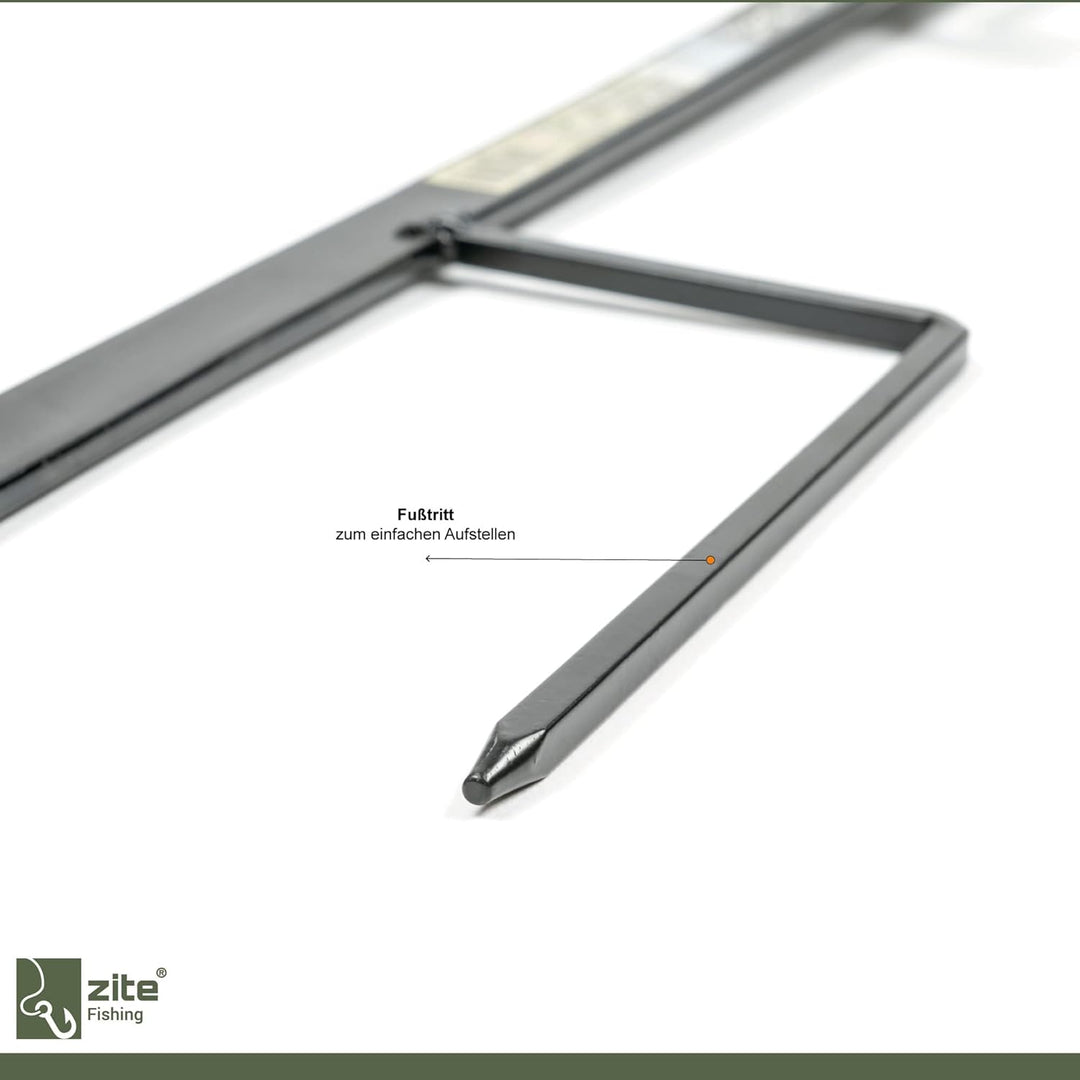 Zite Fishing Stellfisch Rutenhalter Angel [Aus Metall & Verstellbar] - Stabile Rutenauflage Stellfis