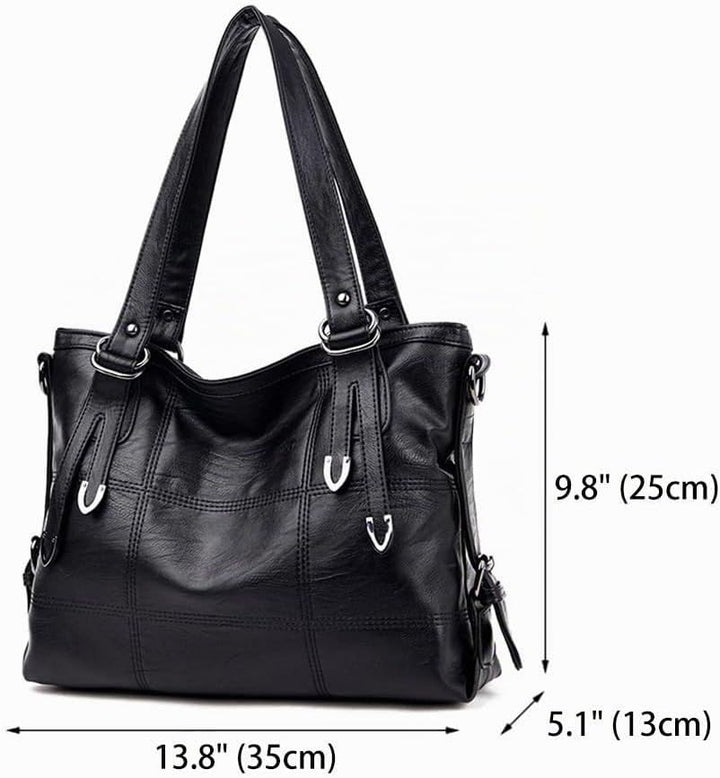 DEERWORD Damen Taschen Handtasche Frauen Elegant Tasche Henkeltasche Vintage PU-Leder 5369 1-teilig