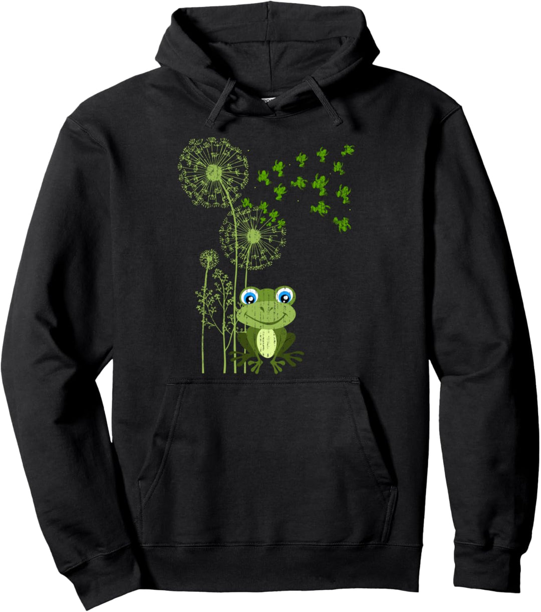 Kawaii Unke Amphibien Niedliches Pusteblume Frosch Pullover Hoodie