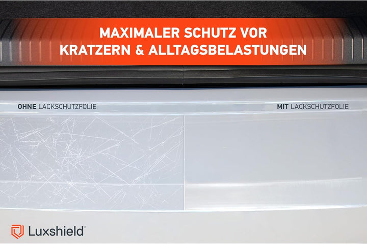 Luxshield Ladekantenschutz Folie für Porsche Cayenne 2 (II) 92A Facelift I 2014-2017 - Stossstangens