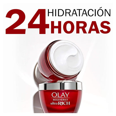 Olay Regenerist Ultra Rich Crema De Día, Textura Rica No Grasa, Con Vitamina B3, Péptidos Y Manteca