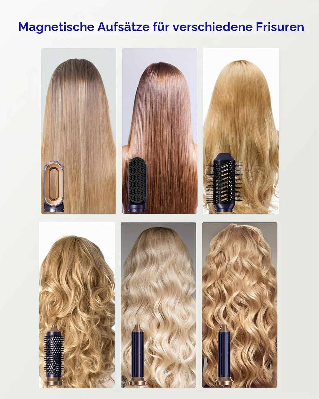 UKLISS Hairstyler 6 in 1, Haarstyler &amp; Airbrush Set: Airstyler, 1000W Hair Dryer, Rundbürstenföhn, W