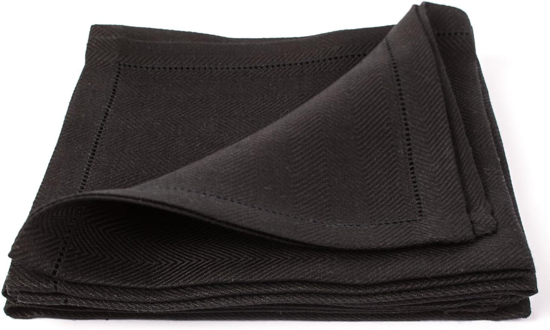 LinenMe Emilia X4 Servietten, 45,7 x 45,7 cm schwarz