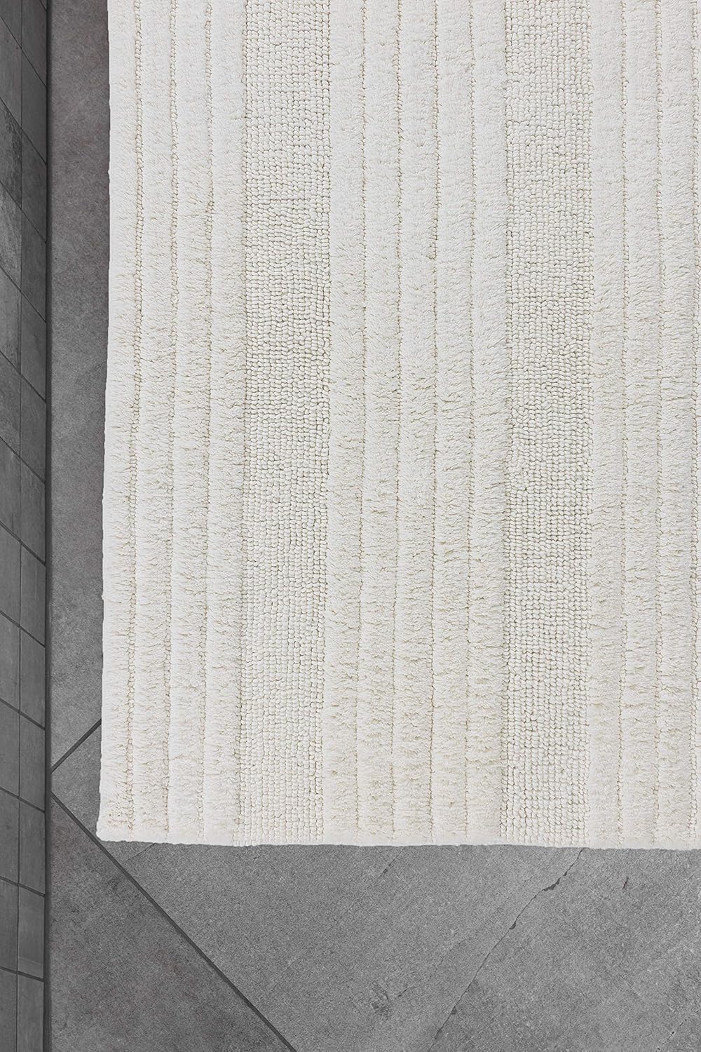 Schöner Wohnen Kollektion Badematte 67 x 110 cm – beidseitig verwendbar – waschbarer Badvorleger Cre