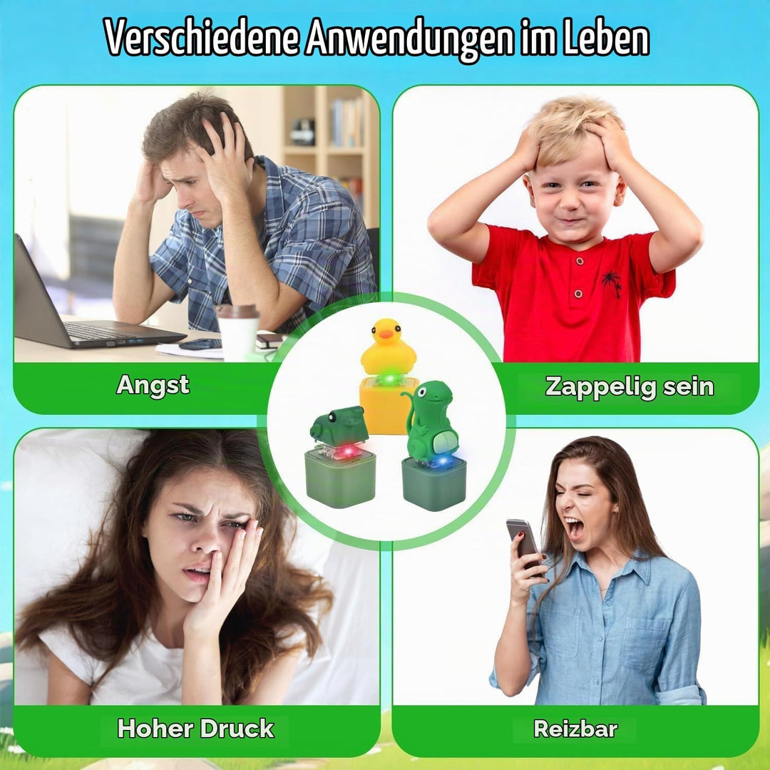 PGonline 3 Stück Spielzeug Frosch Ente Schlüsselanhänger, Tastatur Wiederaufladbarer Schlüsselanhäng