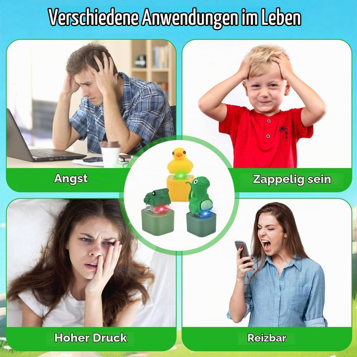 PGonline 3 Stück Spielzeug Frosch Ente Schlüsselanhänger, Tastatur Wiederaufladbarer Schlüsselanhäng