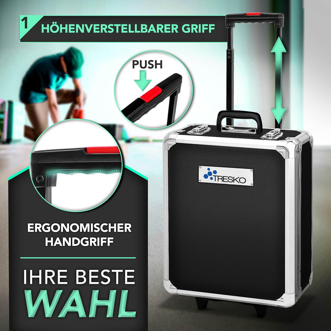 TRESKO Werkzeugkoffer 1400 teilig | Werkzeugkasten gefüllt | Werkzeugkiste Profi | Werkzeugtasche |