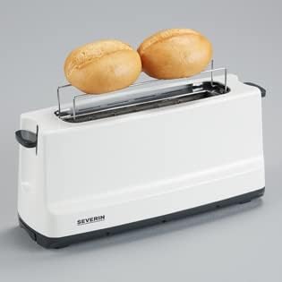 SEVERIN Automatik-Langschlitztoaster, Automatik-Toaster mit Brötchenaufsatz, Edelstahl Toaster zum T