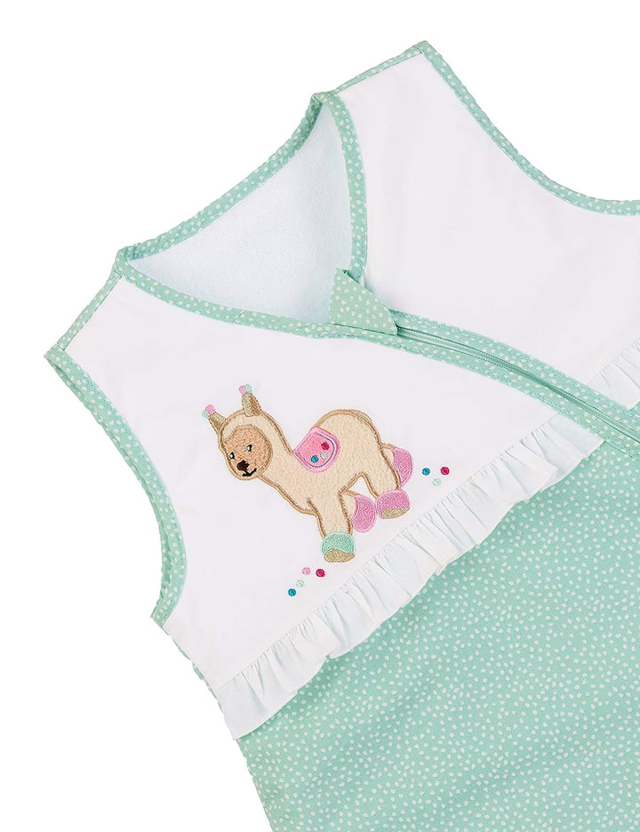 Sterntaler Sommer-Schlafsack Kuschelzoo für Kleinkinder, Reissverschluss, Grösse: 70, Mintgrün 70 cm