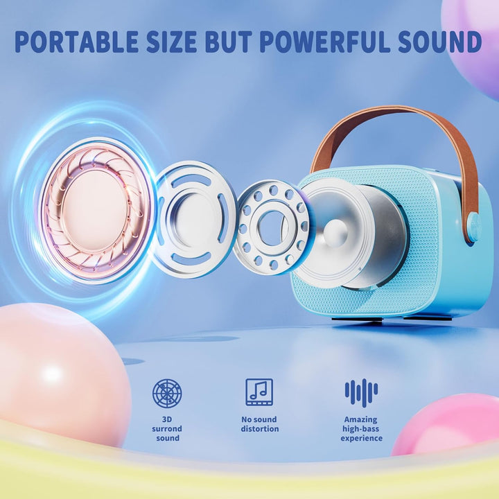 Karaoke Maschine Kinder Ankuka Karaoke Maschine für Kinder Erwachsene Karaoke Anlage mit 2 Mikrofone