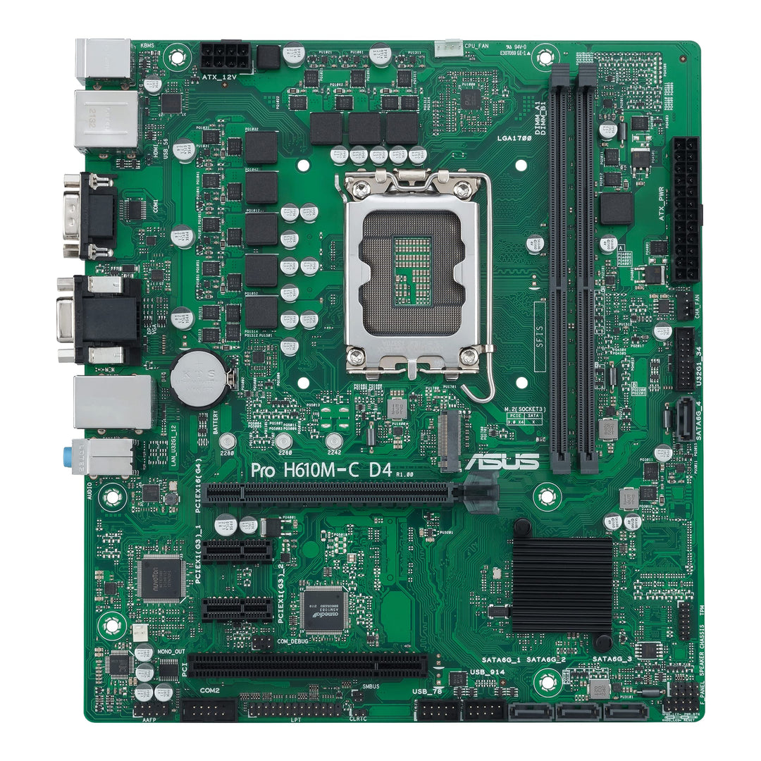 ASUS Pro H610M-C D4-CSM Business Mainboard Sockel Intel LGA 1700 (mATX, PCIe 4.0, ASUS COM Debug Hea