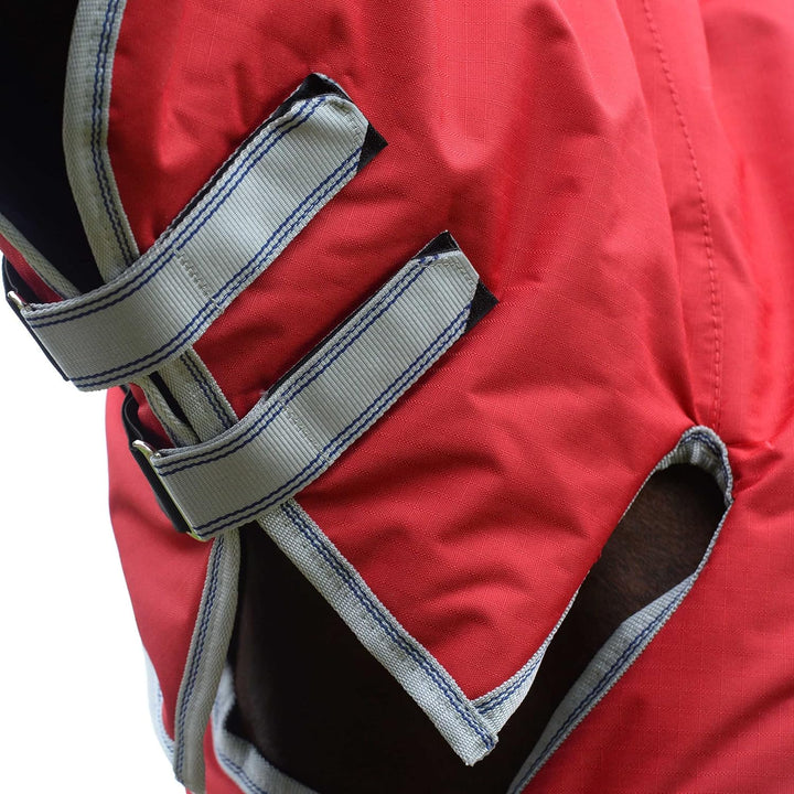 Weatherbeeta Comfitec Lite Klassik Combo Pferdedecke mit Hals 7ft Rot/Silber/Marineblau, 7ft Rot/Sil