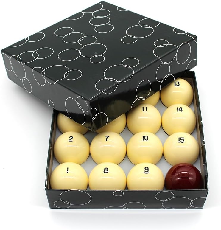 Billard Kugelset Billardkugeln Premium, Russische Pyramide, 68mm, Gelbe/Rote Breakkugel Roter Breakb