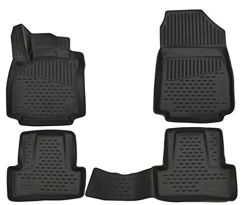 Element 3D Passgenaue Premium Antirutsch Gummimatten Fussmatten Renault Clio 4 2012-2019