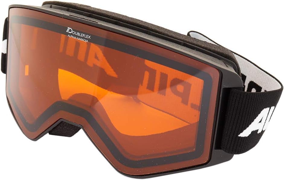 ALPINA Unisex Narkoja Dh Skibrille (1er Pack) Einheitsgrösse Schwarz-Orange, Einheitsgrösse Schwarz-
