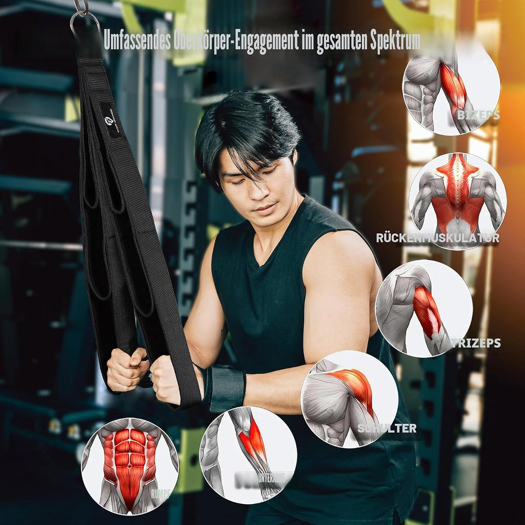 EVMT Brands Evmt Ultimate 33cm, 56cm, 76cm Trizepsseil. Vielseitiges Fitnessgerät Für Krafttraining.